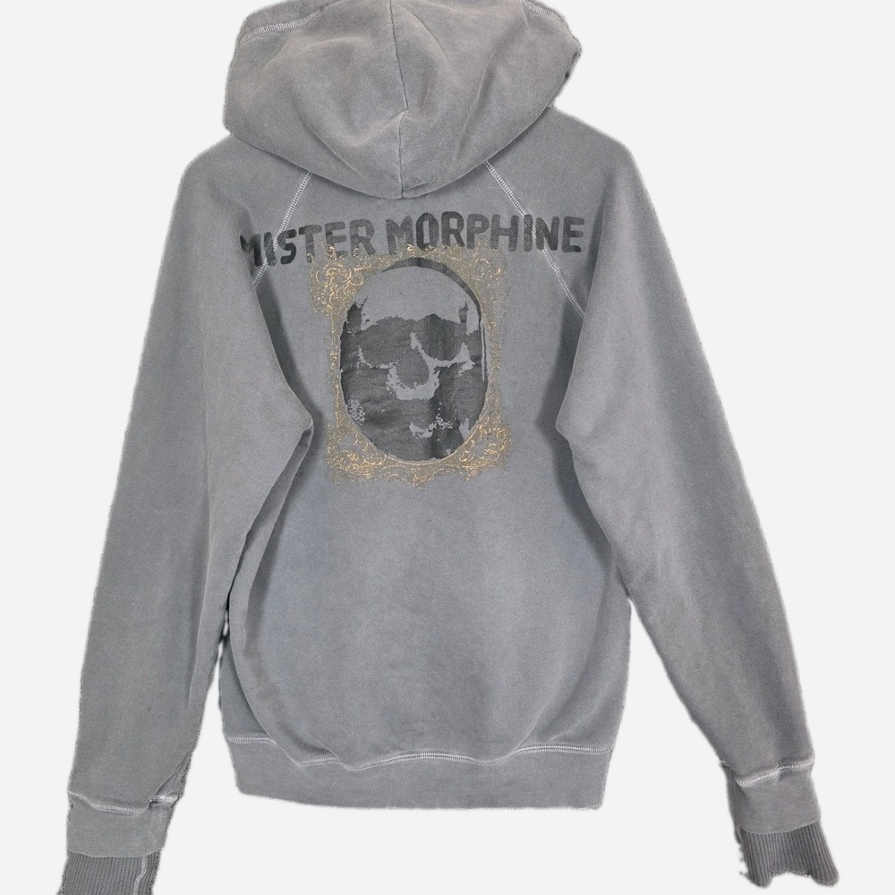 Vintage Juicy Couture Mister Morphine Hoodie Men's L Gray Y2K Skull Revolve Rare